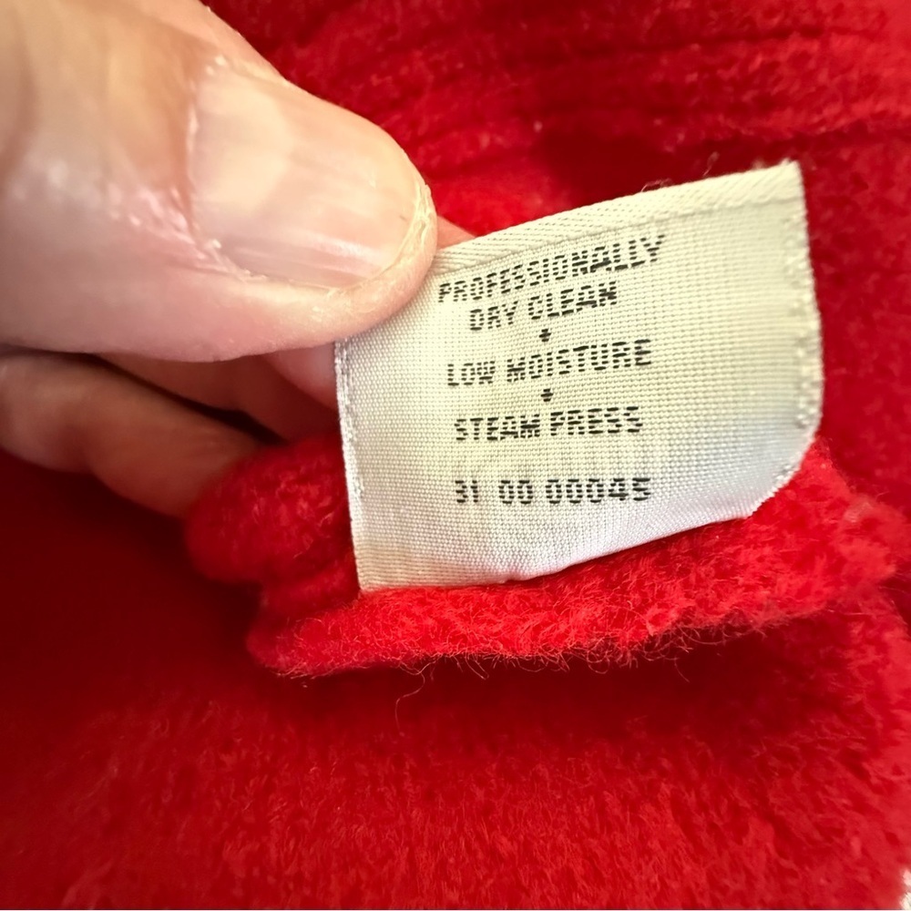 Vintage Pendleton red wool cardigan sweater jacket woman M petite embroidery - Picture 8 of 12